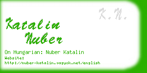 katalin nuber business card